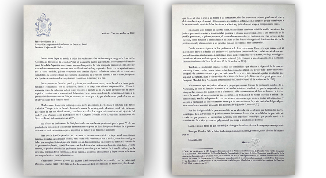 Francisco clamó por "pasión por la Justicia" y volvió a alertar por aberraciones en cárceles 